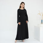 Elegant Collarless Maxi Dress
