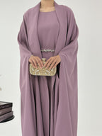Purple Two Piece Set Abaya