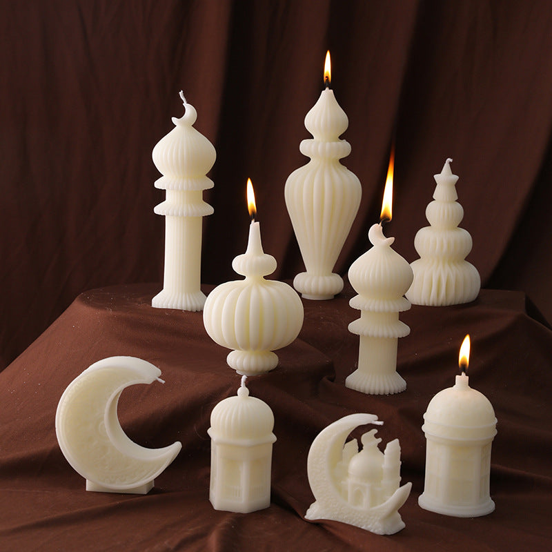 Moon Star Castle Candle for Ramadan Decor