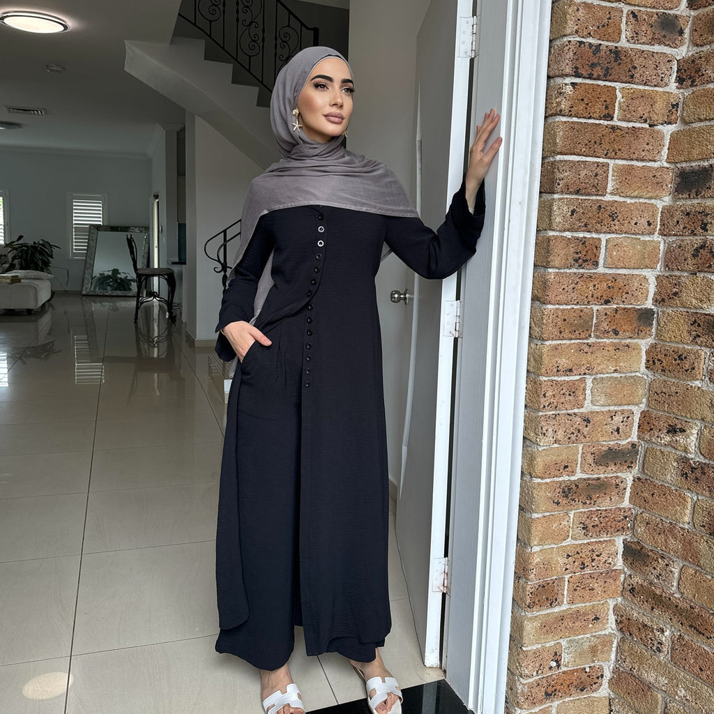 Long Robes Abaya and Pants Set