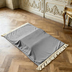 Extra Thick Plush Prayer Rug with Knee Cushion - Dark Gray
