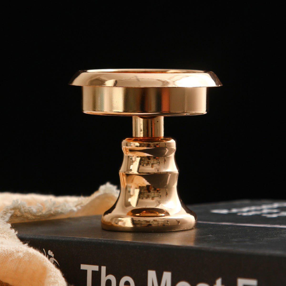 Gold Candle Holder for Table & Dinner Decor