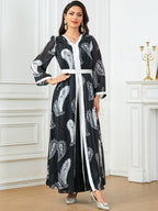 Black and White Print Abayas