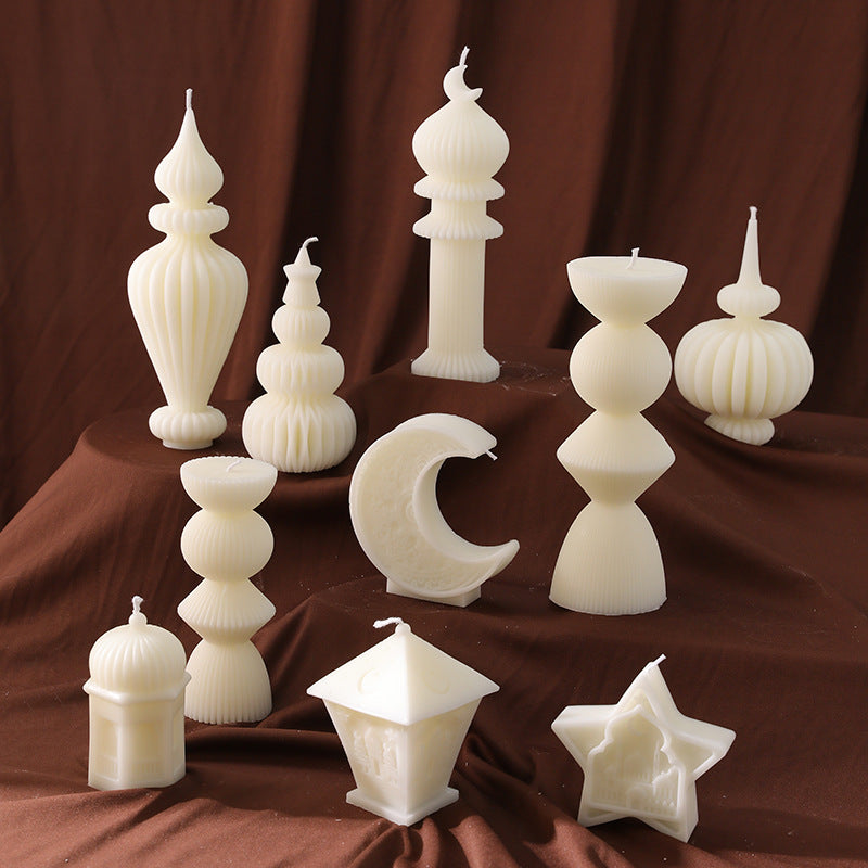 Moon Star Castle Candle for Ramadan Decor