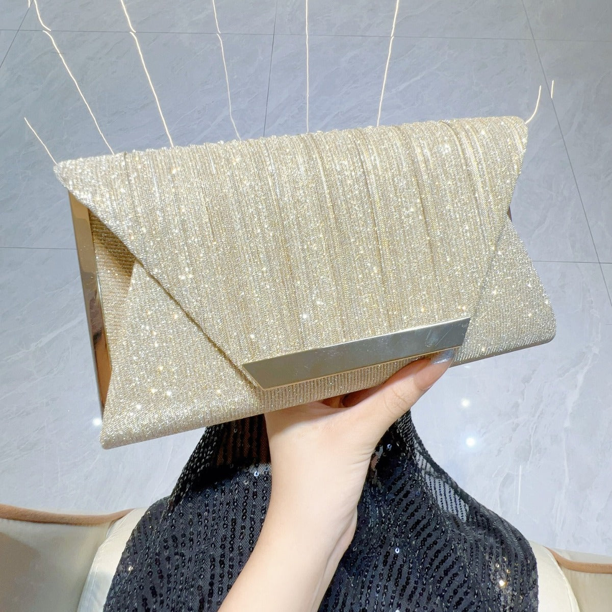 Glitter Clutch Flap Handbags