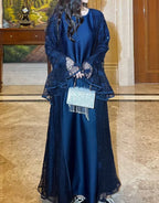 2 Pcs Shimmer Lace Abaya