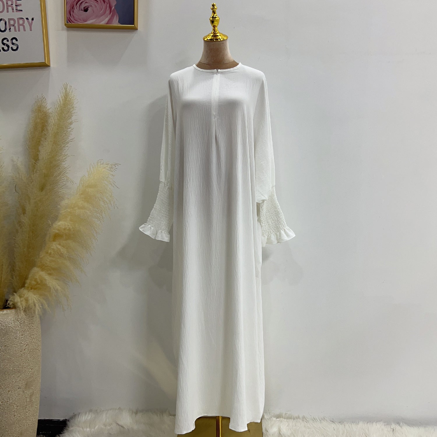 Solid Color Bat Style Dress