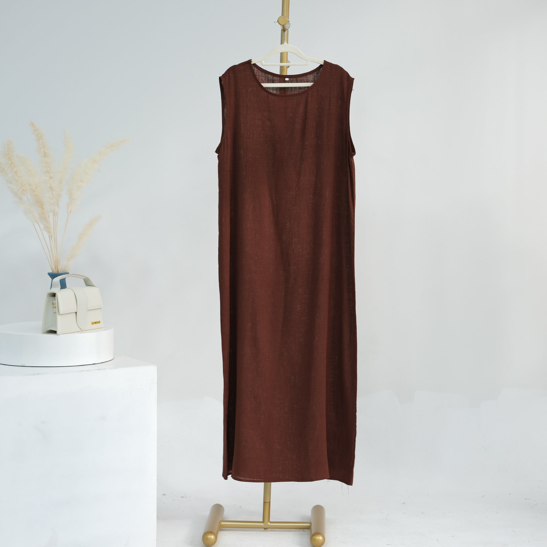 Cotton and linen Abaya Inside