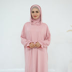 Solid Color Hooded Cape Abaya