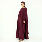 Solid Color Princess Sleeves Butterfly Abaya