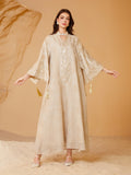 Mesh Embroidery Sequin Abaya