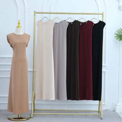 Solid Color Sleeveless Inner Dress