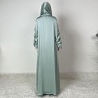 فستان بأكمام مطوية ومربوط