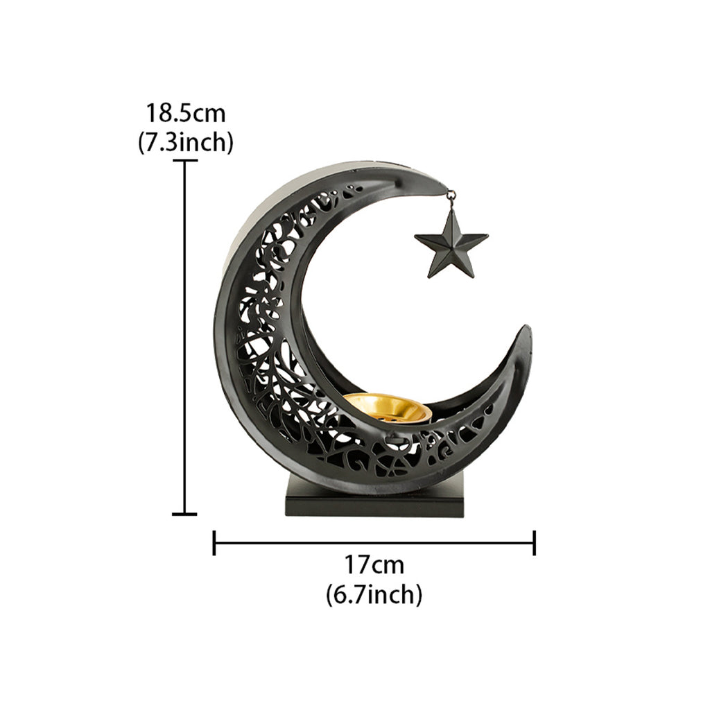 Crescent Moon Metal Incense Burner