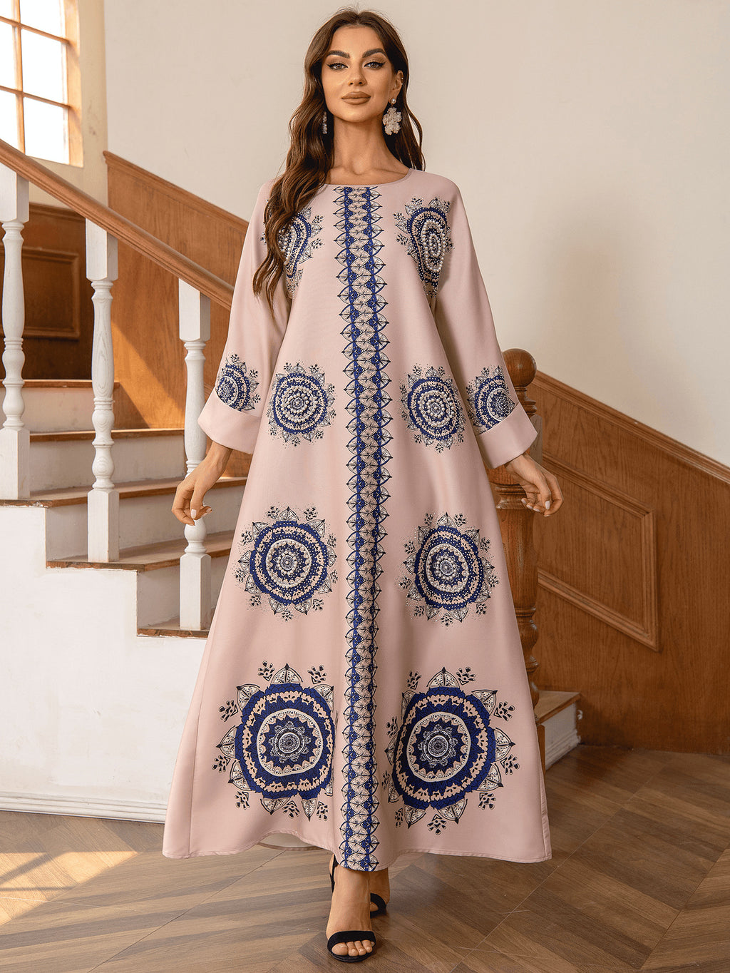 Elegant Pink Kaftan