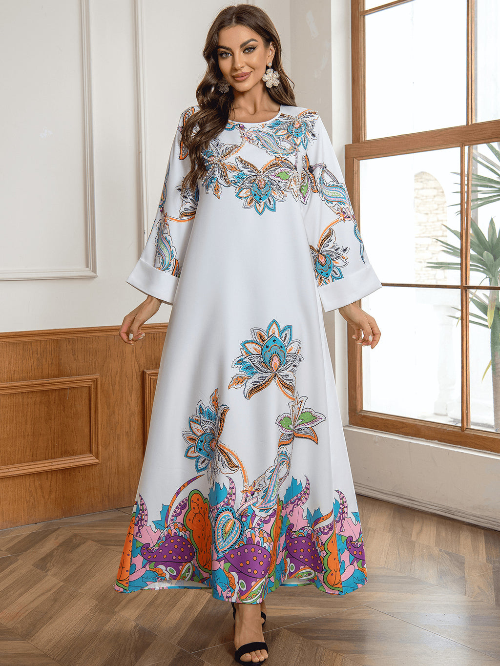 Ethnic Printed Loose Kaftan