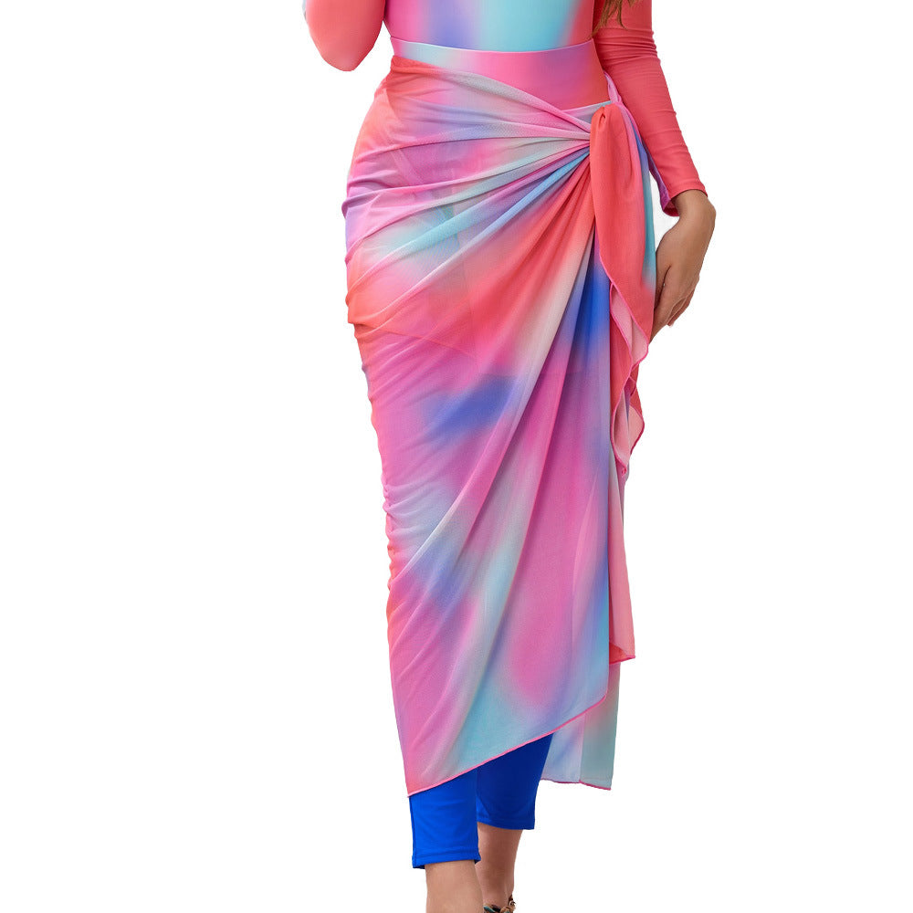 Short Skirt Swimsuit Three Piece Suit