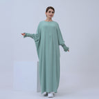 Solid Color Bat Style Dress