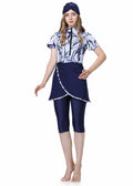 Printed Short Sleeves 3PCS Swimwear Burkini