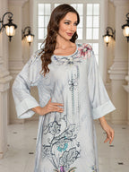 Printed Beaded and inlay Abaya