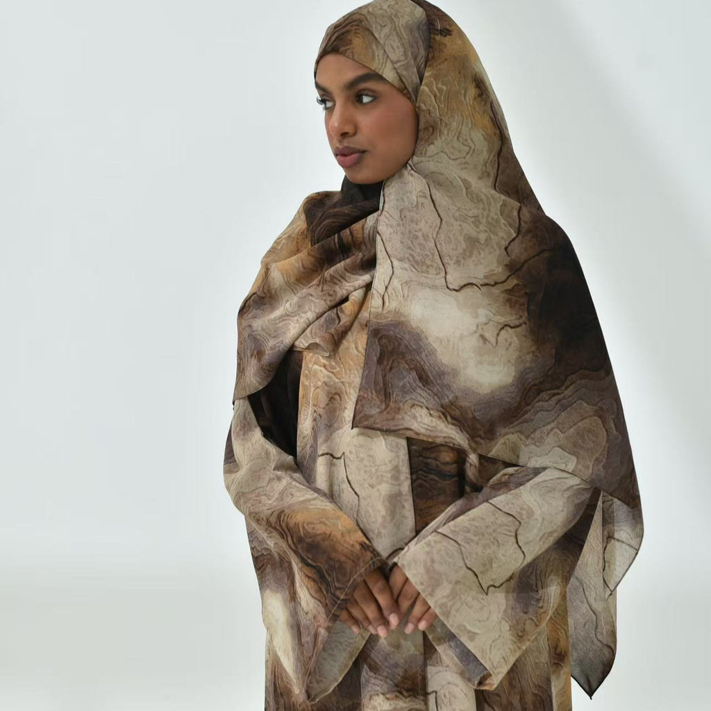 Fashion Printed Abaya with Hijab