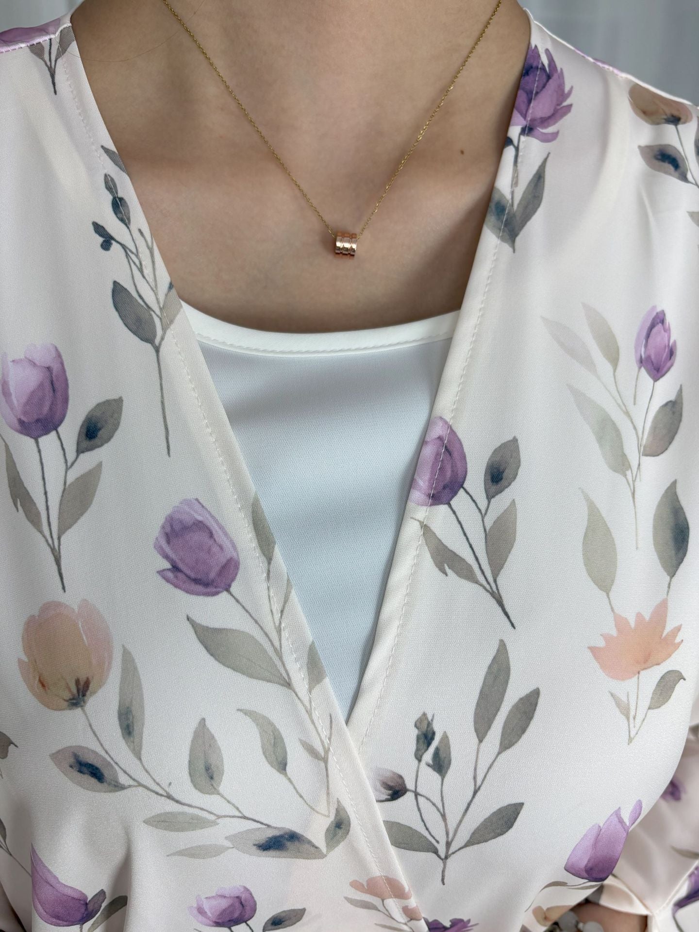 Printed Batsleeved Cardigan Abaya