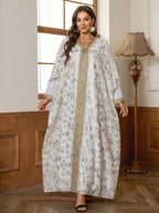 قفطان قطعة واحدة برقبة على شكل حرف V