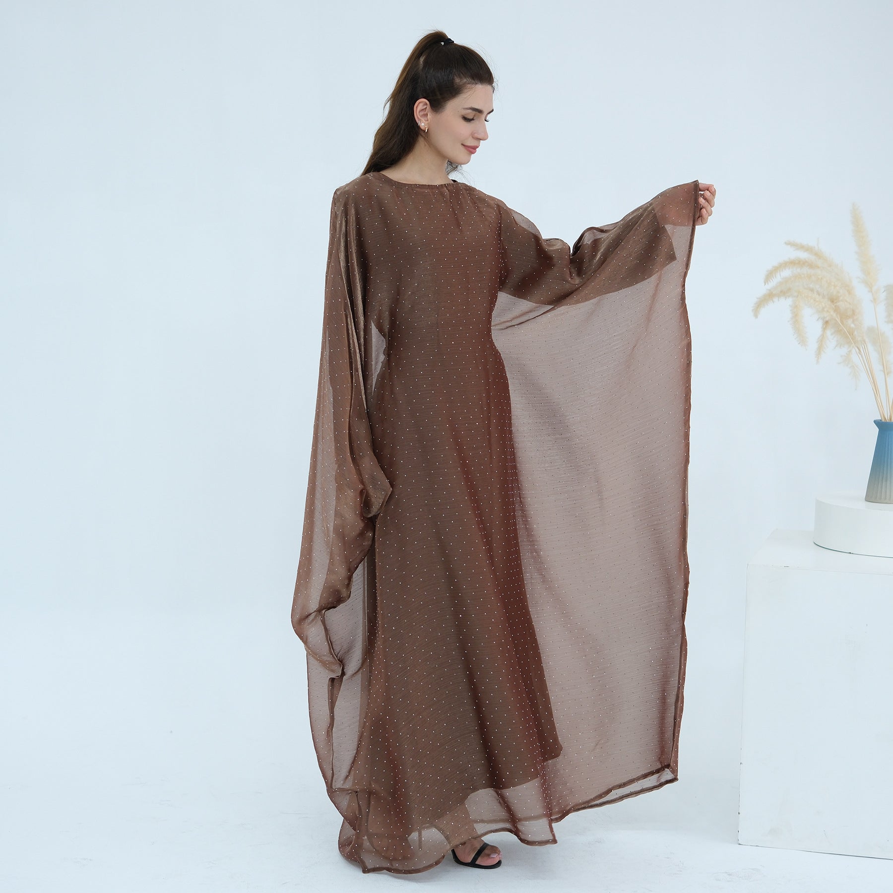 Luxury Sequin Dress 3PCS Abaya