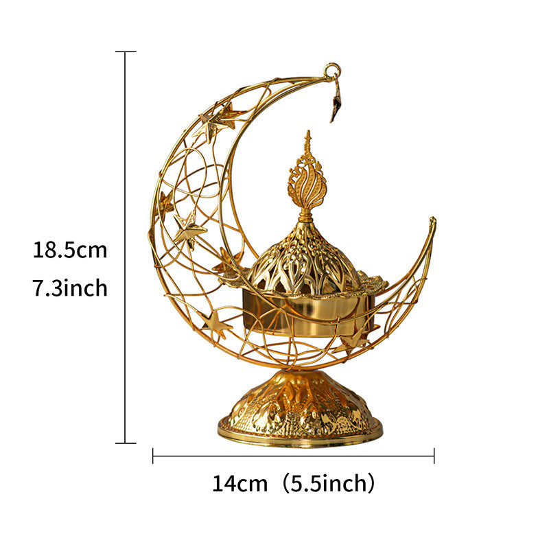 Middle Eastern Crescent Metal Incense Burner