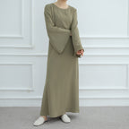 Abaya Maxi Dress with Adjustable Belt