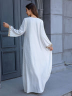Lace Tape V-Neck Kaftan