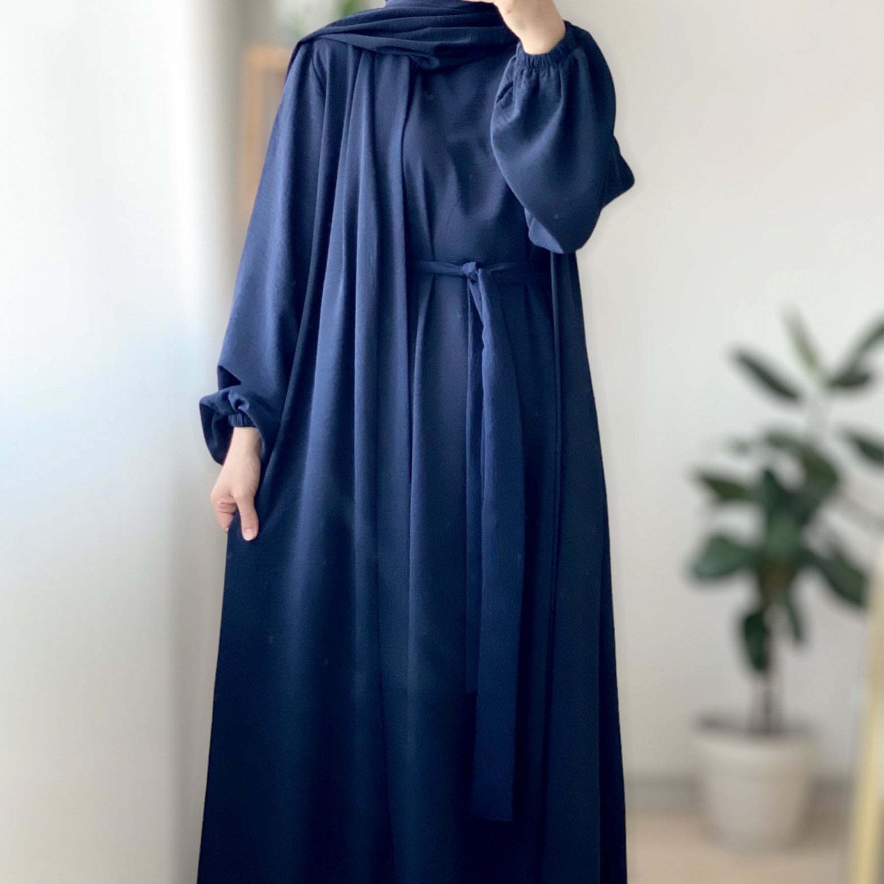 Robe Cardigan Abaya With Hijab