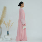 Cotton Embroidery Tassel Abaya