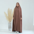 Elegant Solid Color Cape Jilbab
