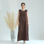 Solid Color Abaya Dress