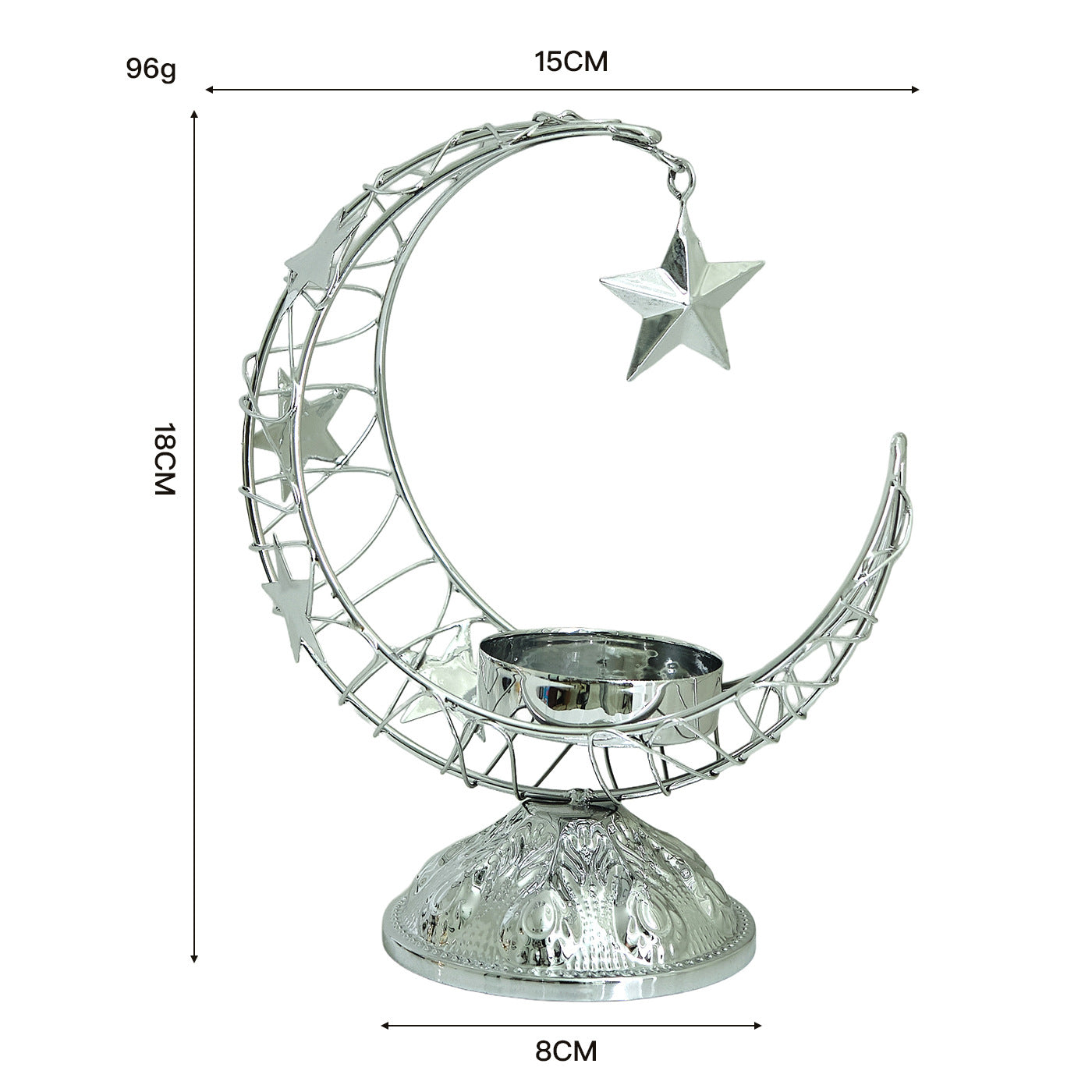 Ramadan Crescent Metal Incense Burner Decor