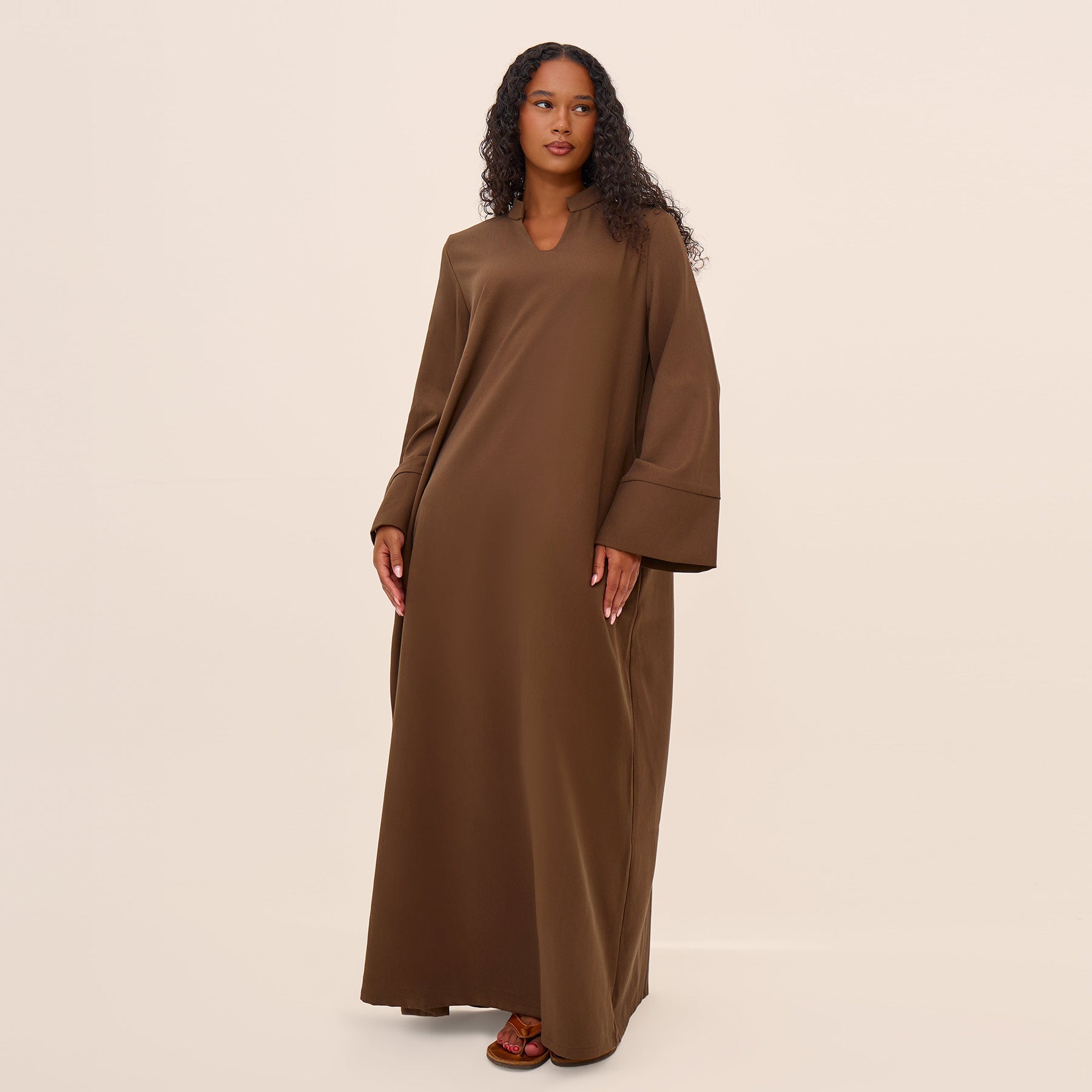 Loose-fitting Casual Solid Color Abaya