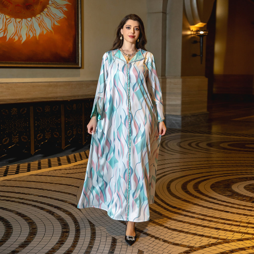 Sequins Abayas - Blue