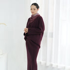 Autumn and Winter Thickened Knitted Abaya Set