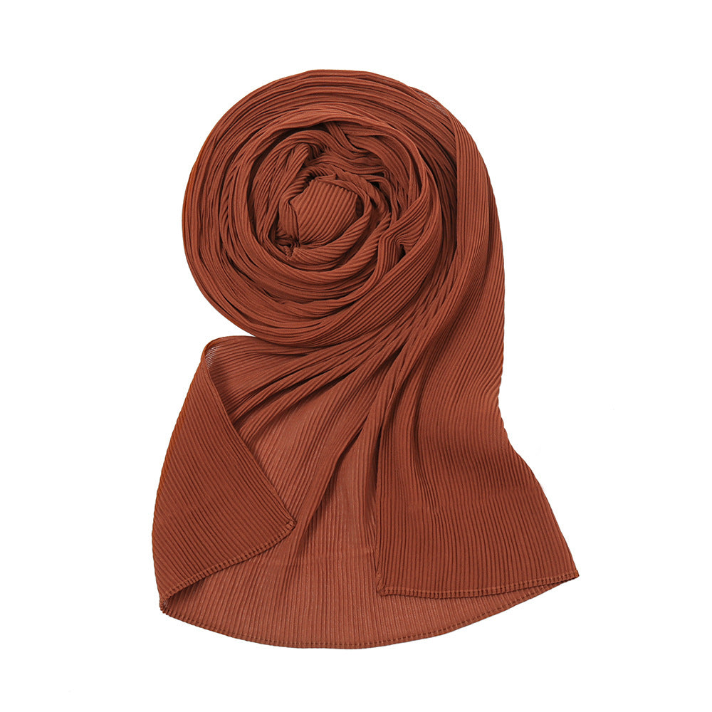 bead Chiffon Pleats Hijab