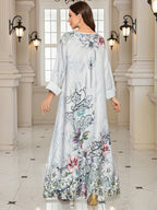 Printed Beaded and inlay Abaya