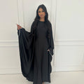 Fashion Satin  Butterfly Abaya
