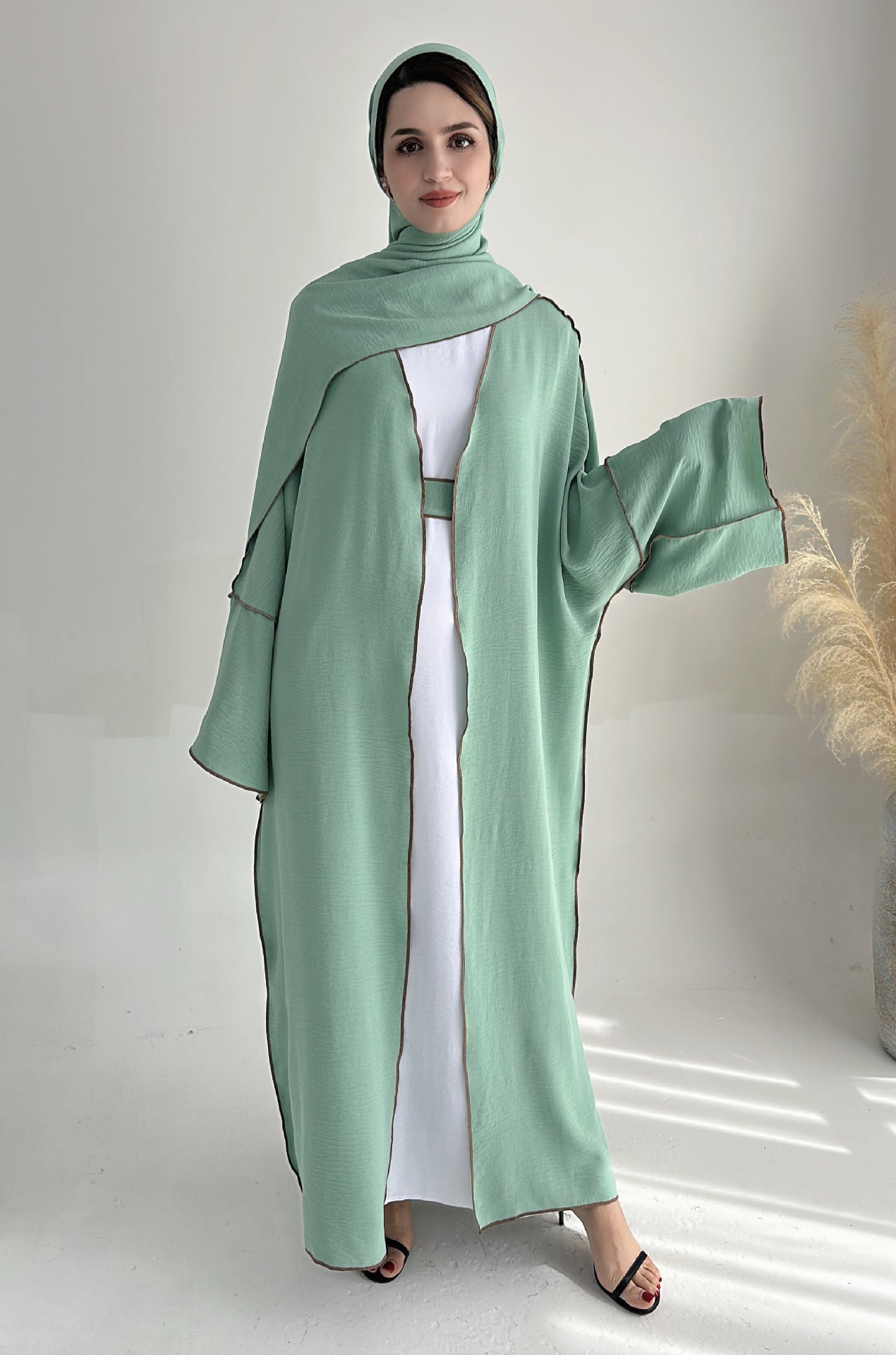 Cardigan Robe Abaya With Hijab – VITABAYA