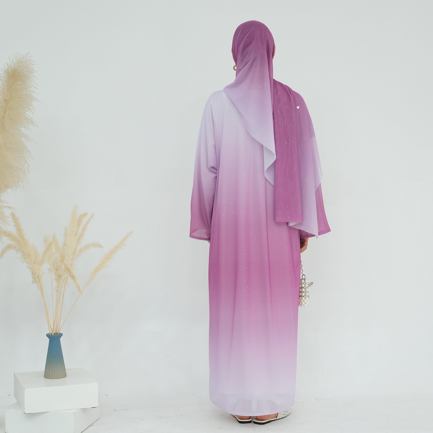 Gradient Color Star Abaya