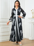 Black and White Print Abayas