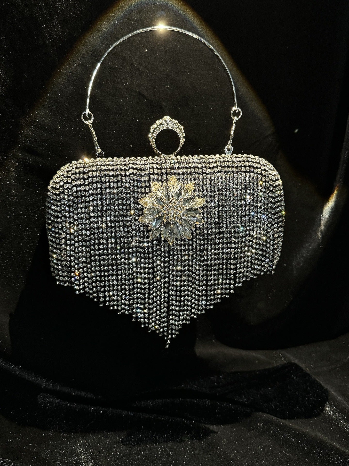 Rhinestone Tassel Handbag