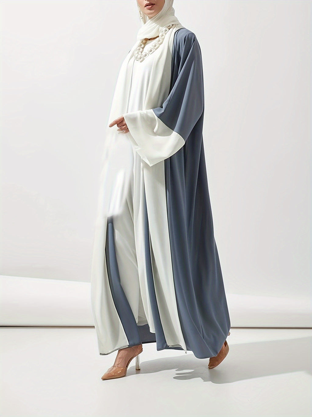 عبايات شيفون بوليجولي مع الحجاب 