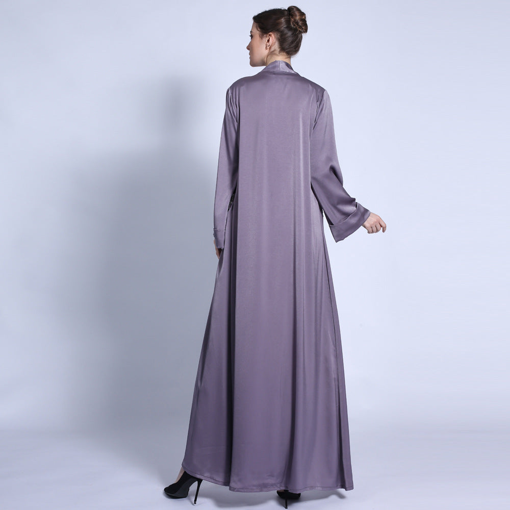 Satin Tassel Pocket Abaya