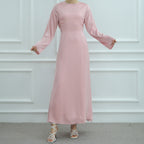 Solid Color Simple Dress Abaya