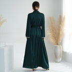 فستان ساتان عربي يومي 